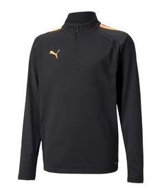 PUMA teamLIGA HalfZip Sweatshirt Kids Funktionssweatshirt Kinder schwarzorange