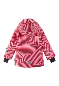 Rückansicht von reima Kiiruna Skijacke Kinder Red Striped