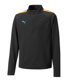 PUMA teamLIGA HalfZip Sweatshirt Kids Funktionssweatshirt Kinder schwarzorangeorange