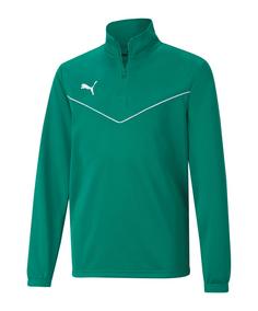 PUMA teamRISE HalfZip Sweatshirt Kids Funktionssweatshirt Kinder gruenweiss