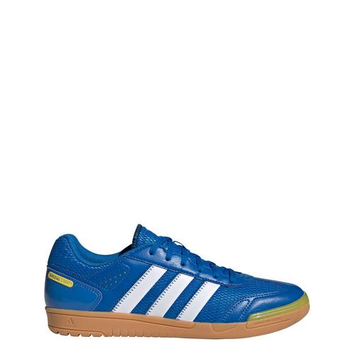 Rückansicht von adidas Spezial Light Handballschuh Hallenschuhe Prime Blue / Cloud White / Vivid Yellow