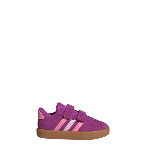 Rückansicht von adidas VL Court 3.0 Schuh Sneaker Kinder Flash Pink / Bliss Pink / Clear Pink