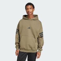 Rückansicht von adidas Future Icons 3-Streifen Hoodie Hoodie Herren Olive Strata