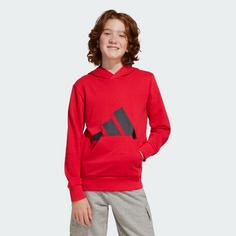 Rückansicht von adidas Essentials Kids Hoodie Hoodie Kinder Pure Ruby / Black
