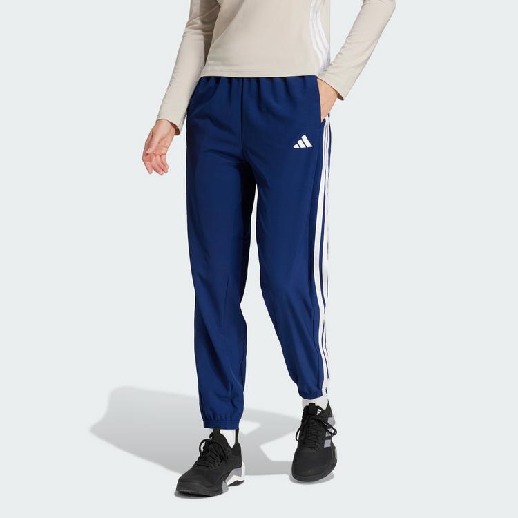 adidas adidas Train Essentials 3-Streifen Woven Hose Trainingshose Damen - Dark Blue / White - 0 | SportScheck