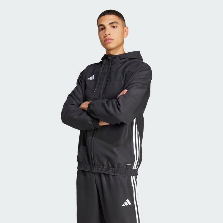 adidas adidas Tiro 25 Essentials Woven Hoodie Sweatjacke Herren - Black / White - 0 | SportScheck