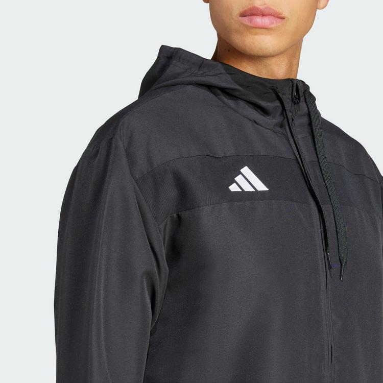 adidas adidas Tiro 25 Essentials Woven Hoodie Sweatjacke Herren - Black / White - 1 | SportScheck