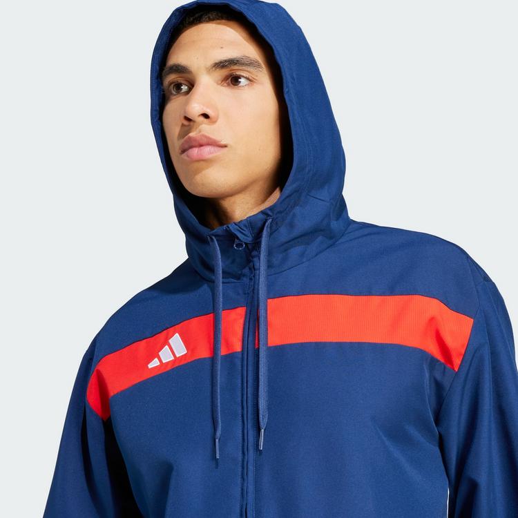 adidas adidas Tiro 25 Essentials Woven Hoodie Sweatjacke Herren - Team Navy / Red - 0 | SportScheck