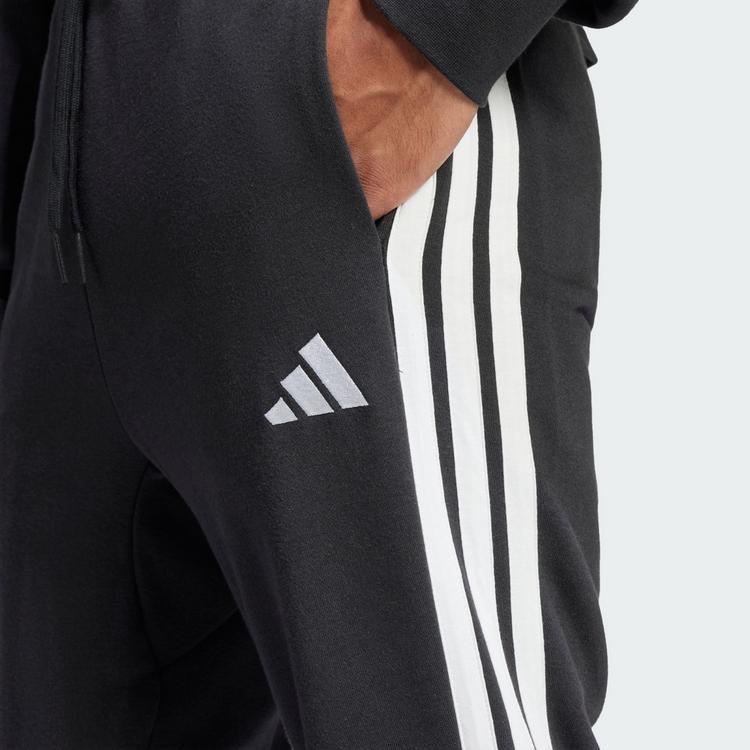 adidas adidas Essentials 3-Streifen French Terry Hose Trainingshose Herren - Black / White - 1 | SportScheck