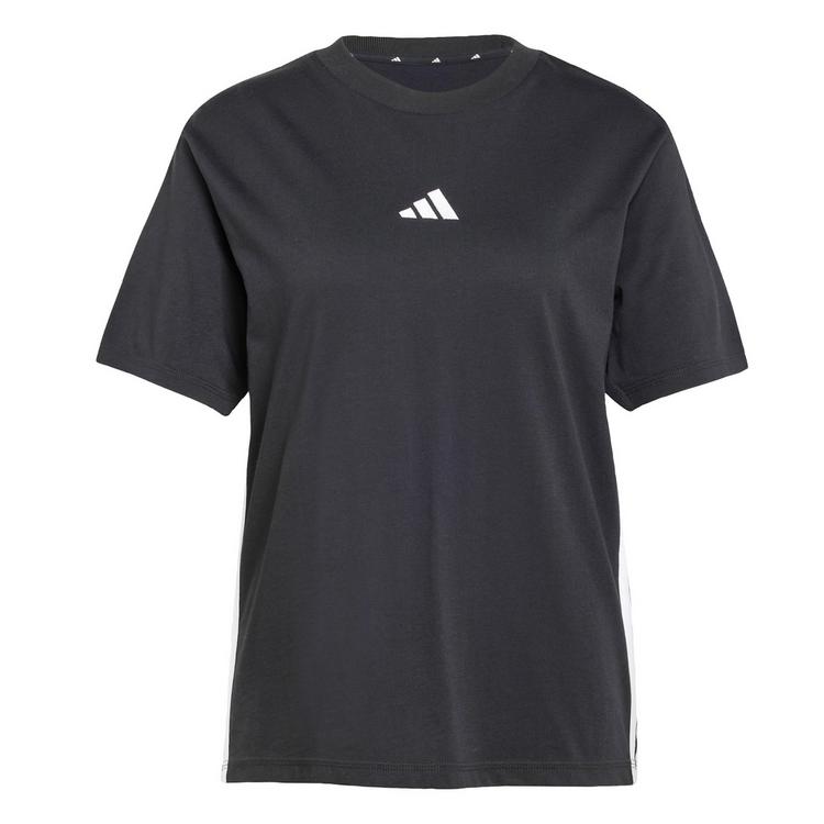 adidas adidas Essentials 3-Streifen Cotton T-Shirt Langarmshirt Damen - Black / White - 0 | SportScheck