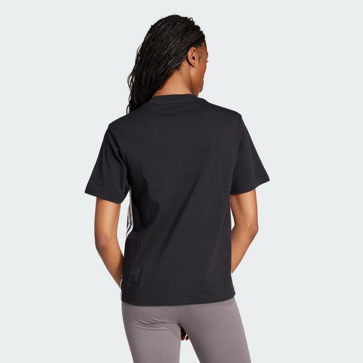 adidas adidas Essentials 3-Streifen Cotton T-Shirt Langarmshirt Damen - Black / White - 1 | SportScheck