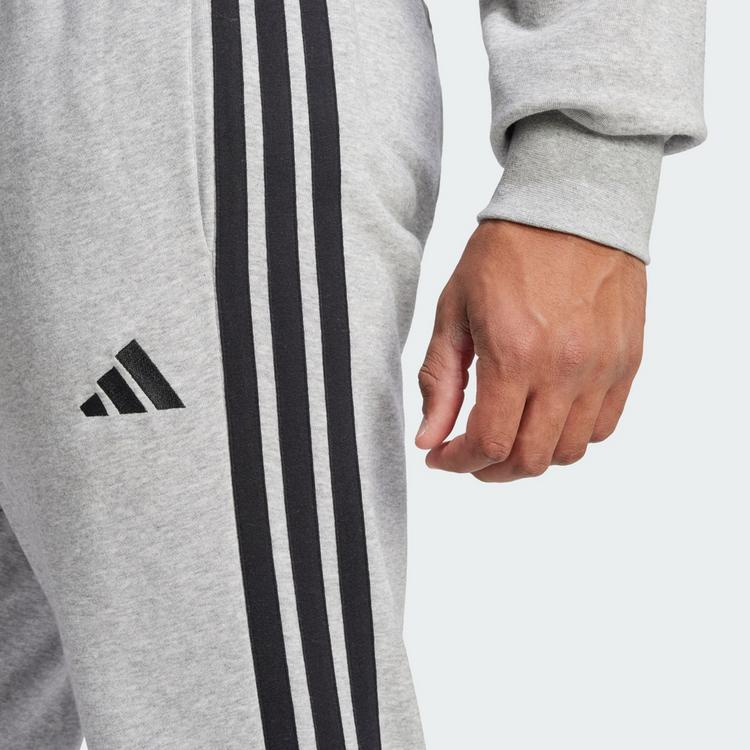 adidas adidas Essentials 3-Streifen French Terry Hose Trainingshose Herren - Medium Grey Heather / Black - 0 | SportScheck