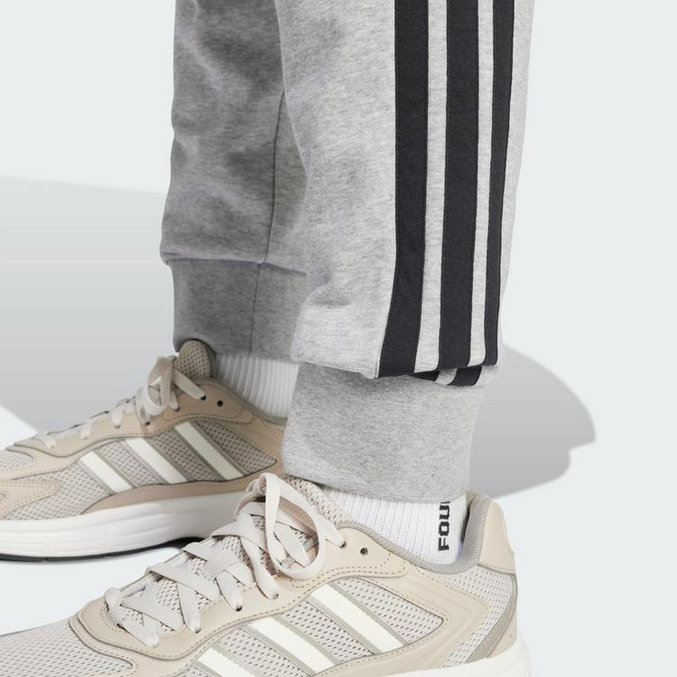 adidas adidas Essentials 3-Streifen French Terry Hose Trainingshose Herren - Medium Grey Heather / Black - 1 | SportScheck