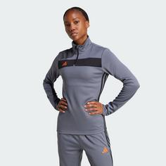 Rückansicht von adidas Tiro 25 Essentials Trainingsoberteil Trainingsanzug Damen Team Onix / Super Orange