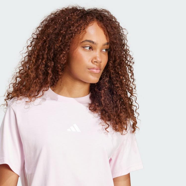 adidas adidas Essentials 3-Streifen Cotton T-Shirt Langarmshirt Damen - Clear Pink / White - 1 | SportScheck