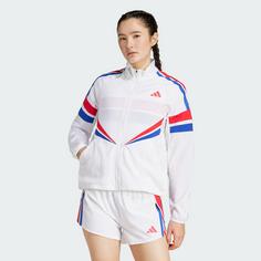 Rückansicht von adidas Adizero Retro Laufjacke Laufjacke Damen White