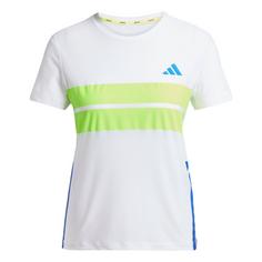 adidas Adizero Retro Running T-Shirt T-Shirt Damen White / Lucid Lemon