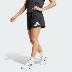 Rückansicht von adidas Train Essentials Big Logo Shorts Funktionsshorts Damen Black