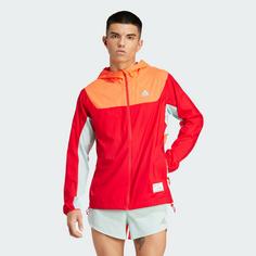 Rückansicht von adidas New York City Jacke Laufjacke Herren Better Scarlet / App Solar Red / Semi Flash Aqua