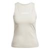 adidas Essentials Linear Slim Cotton Tanktop Langarmshirt Damen - Beige / White