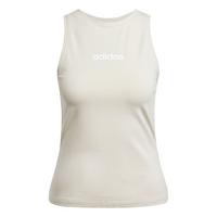 adidas Essentials Linear Slim Cotton Tanktop Langarmshirt Damen - Beige / White