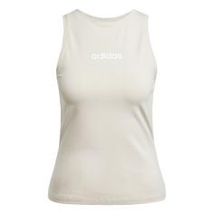 adidas Essentials Linear Slim Cotton Tanktop Langarmshirt Damen Wonder Alumina / White