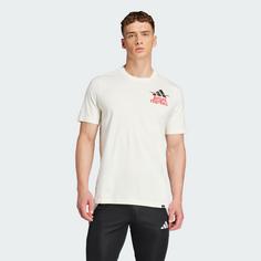 Rückansicht von adidas Football Graphic T-Shirt Funktionsshirt Herren Off White