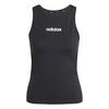 adidas Essentials Linear Slim Cotton Tanktop Langarmshirt Damen - Black / White