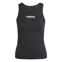 adidas Essentials Linear Slim Cotton Tanktop Langarmshirt Damen - Black / White