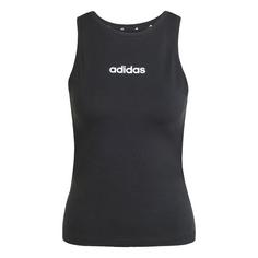 adidas Essentials Linear Slim Cotton Tanktop Langarmshirt Damen Black / White