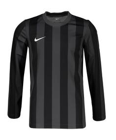 Nike Division IV Striped Trikot langarm Kids Fußballtrikot Kinder grauschwarzweiss