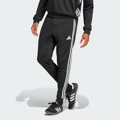 Rückansicht von adidas Tiro 25 Essentials Jogginghose Trainingshose Herren Black / White