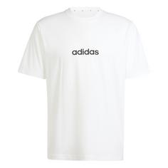 adidas Essentials Linear Single Jersey T-Shirt T-Shirt Herren White / Black