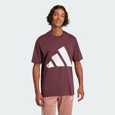 Rückansicht von adidas Essentials Big Logo T-Shirt T-Shirt Herren Aurora Ruby / Brown