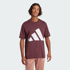 Rückansicht von adidas Essentials Big Logo T-Shirt T-Shirt Herren Aurora Ruby / White