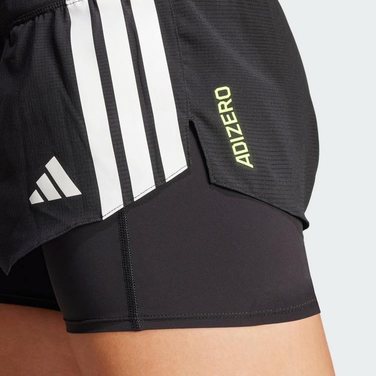 adidas adidas Adizero Running 2-in-1 Gel Pocket Shorts Laufshorts Damen - Black - 0 | SportScheck