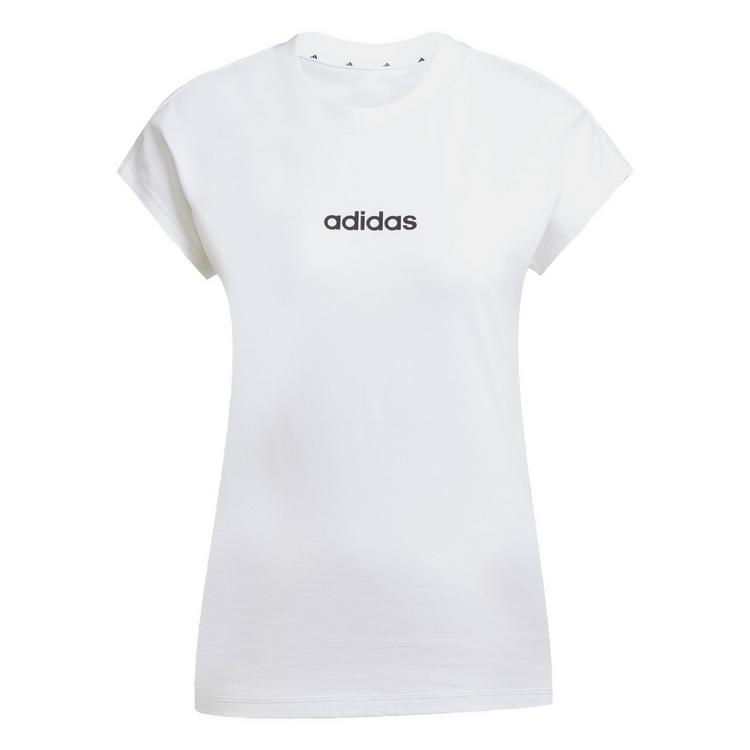 adidas adidas Essentials Linear Cotton T-Shirt Langarmshirt Damen - White / Black - 0 | SportScheck