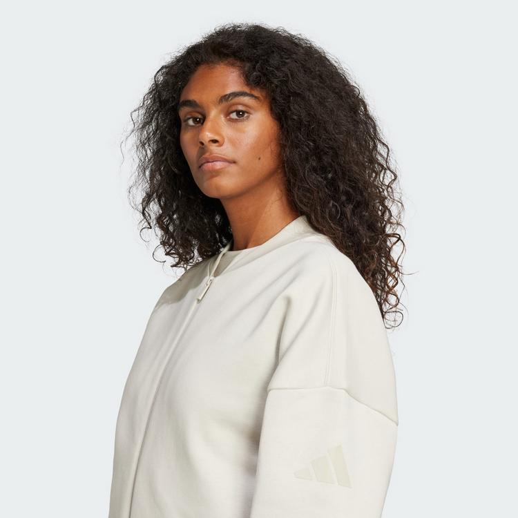 adidas adidas Essentials Contemporary Logo Bomberjacke Trainingsanzug Damen - Beige - 1 | SportScheck