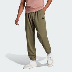 Rückansicht von adidas Essentials Small Logo Stanford Hose Trainingshose Herren Olive Strata / Black