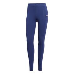 adidas Essentials Linear Cotton Leggings Leggings Damen Dark Blue / White