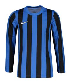 Nike Division IV Striped Trikot langarm Kids Fußballtrikot Kinder blauschwarzweiss