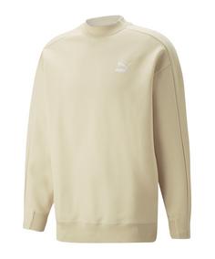 PUMA T7 Mock Neck Crew Sweatshirt Beige Sweatshirt Herren beige