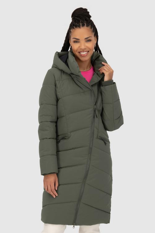 Rückansicht von ALIFE AND KICKIN NimaAK A Winterjacke Damen olive drab