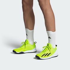 Rückansicht von adidas Courtflash Speed Tennisschuh Tennisschuhe Lucid Lemon / Core Black / Cloud White