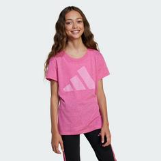 Rückansicht von adidas Essentials Kids T-Shirt Funktionsshirt Kinder Pink Fusion / White