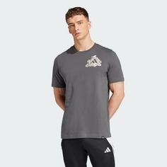 Rückansicht von adidas Football Kicks Graphic T-Shirt Funktionsshirt Herren Grey Six