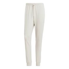 adidas Essentials Feel Cozy French Terry Hose Trainingshose Herren Beige / White