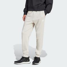 Rückansicht von adidas Essentials Feel Cozy French Terry Hose Trainingshose Herren Beige / White