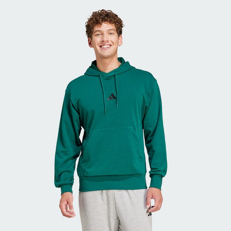 adidas adidas Essentials Feelcozy French Terry Hoodie Hoodie Herren - Collegiate Green / Black - 0 | SportScheck