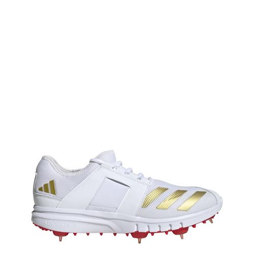 Rückansicht von adidas Howzat Spike 20 Schuh Multifunktionsschuhe Cloud White / Gold Metallic / Pure Ruby